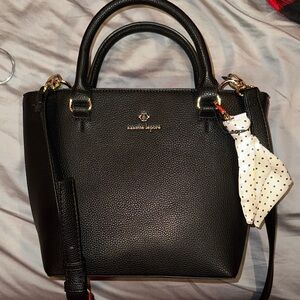 Nanette Lepore Black Satchel with Polka Dot Accent